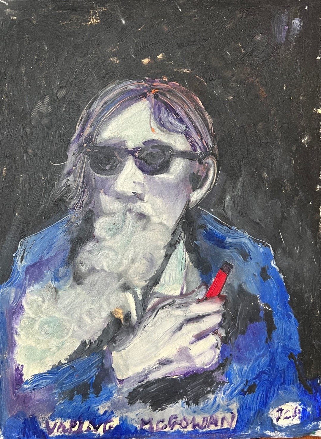 Shane MacGowan portrait by Dan Llywelyn Hall (Dan Llywelyn Hall/Encephalitis Society/PA)