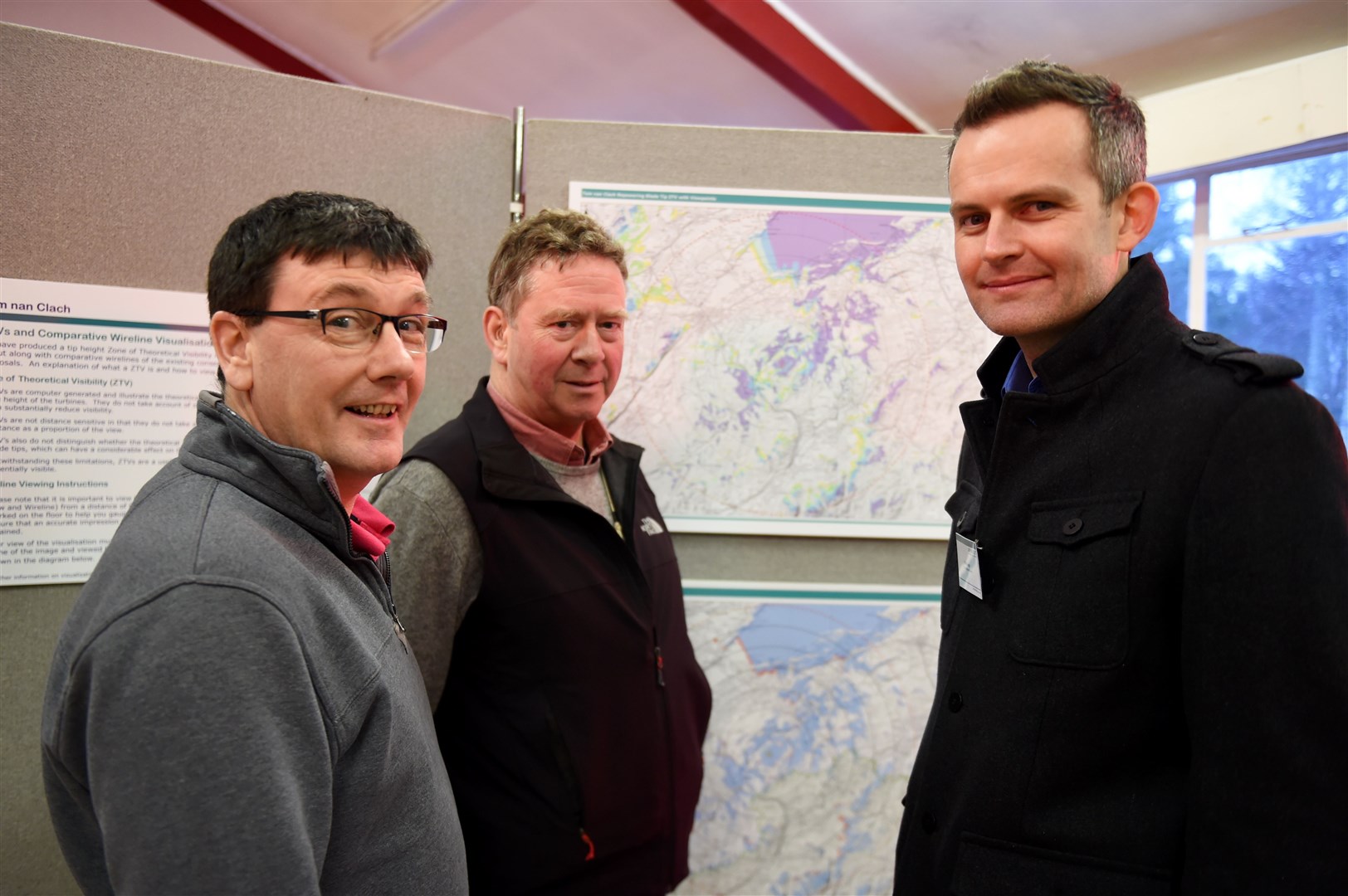 Nick Sage, right, at a previous Tom na Clach Wind Farm community consultation event.