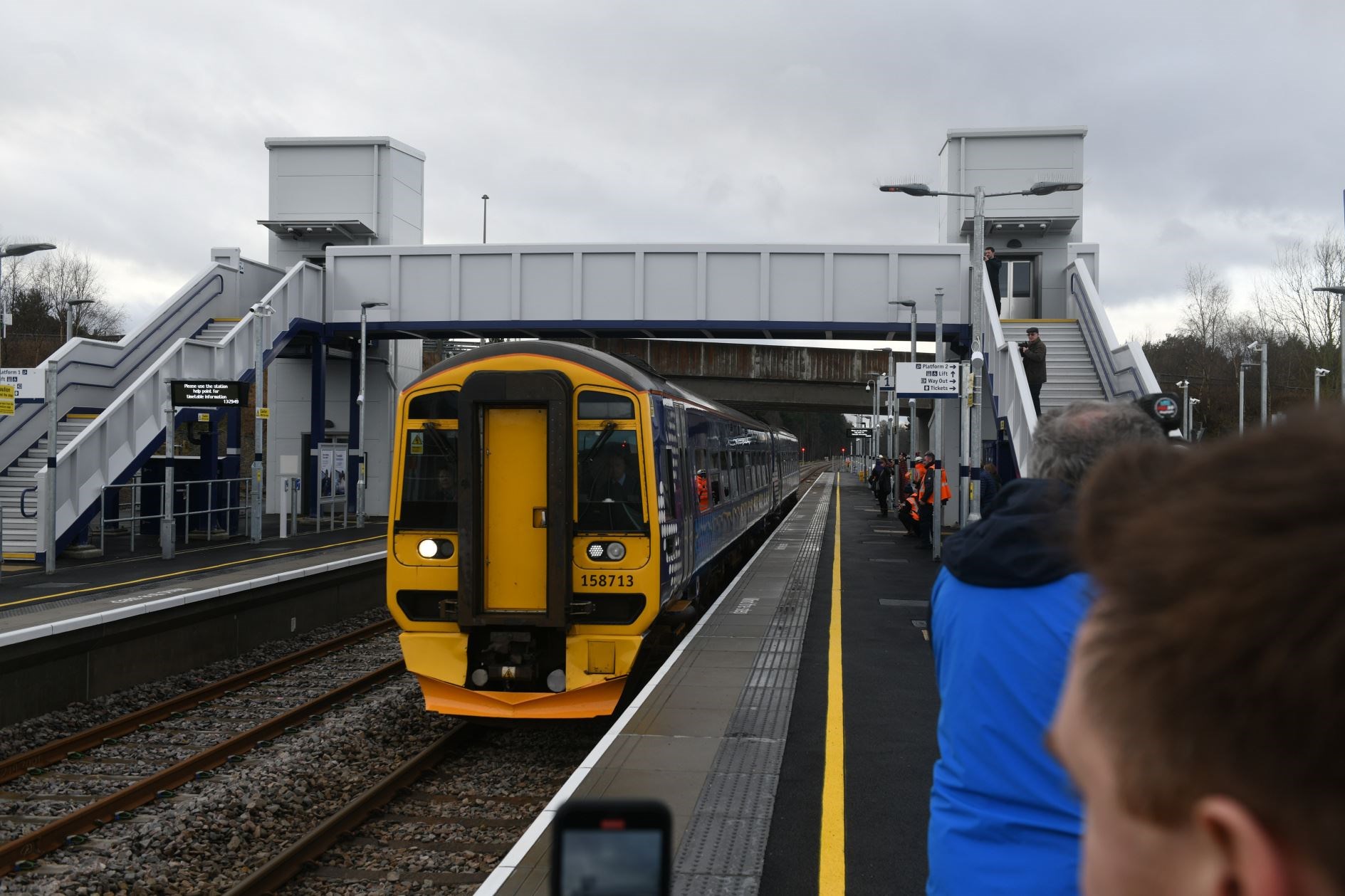 A train arriving from Inverness at Inverness Airport Station. Picture: James Mackenzie