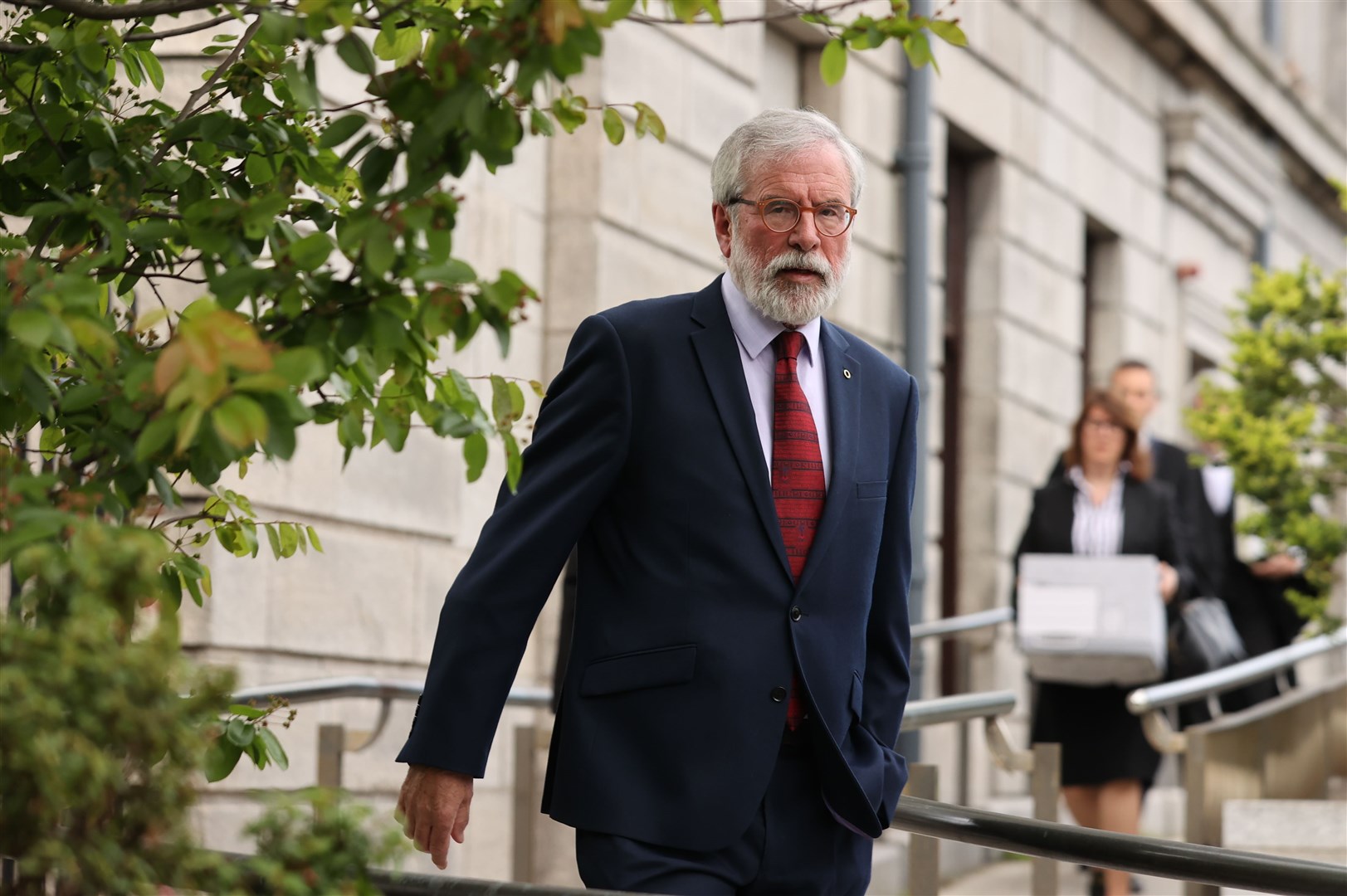 Gerry Adams was continuing to give evidence in his defamation case against the BBC on Tuesday (Liam McBurney/PA)