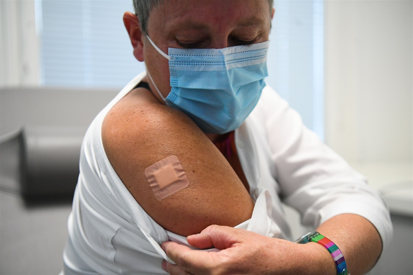 Kate Bingham taking part in a trial of the Novavax vaccine candidate in October (Kirsty O’Connor/PA)