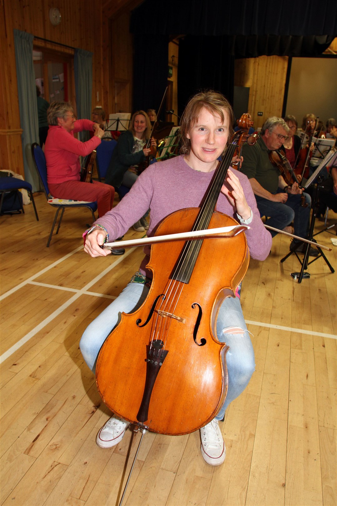 Katy Bell in rehearsal