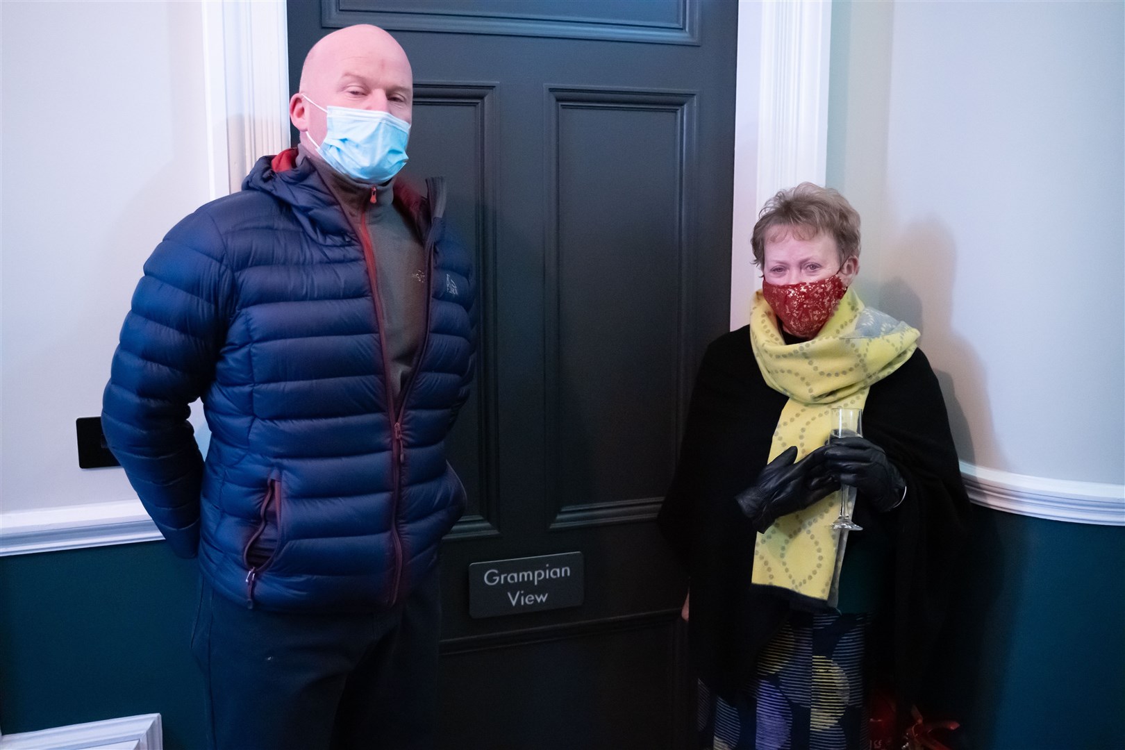 Local greenkeeper, Michael Clark, who opened one of the rooms, along with his mother Gillian.