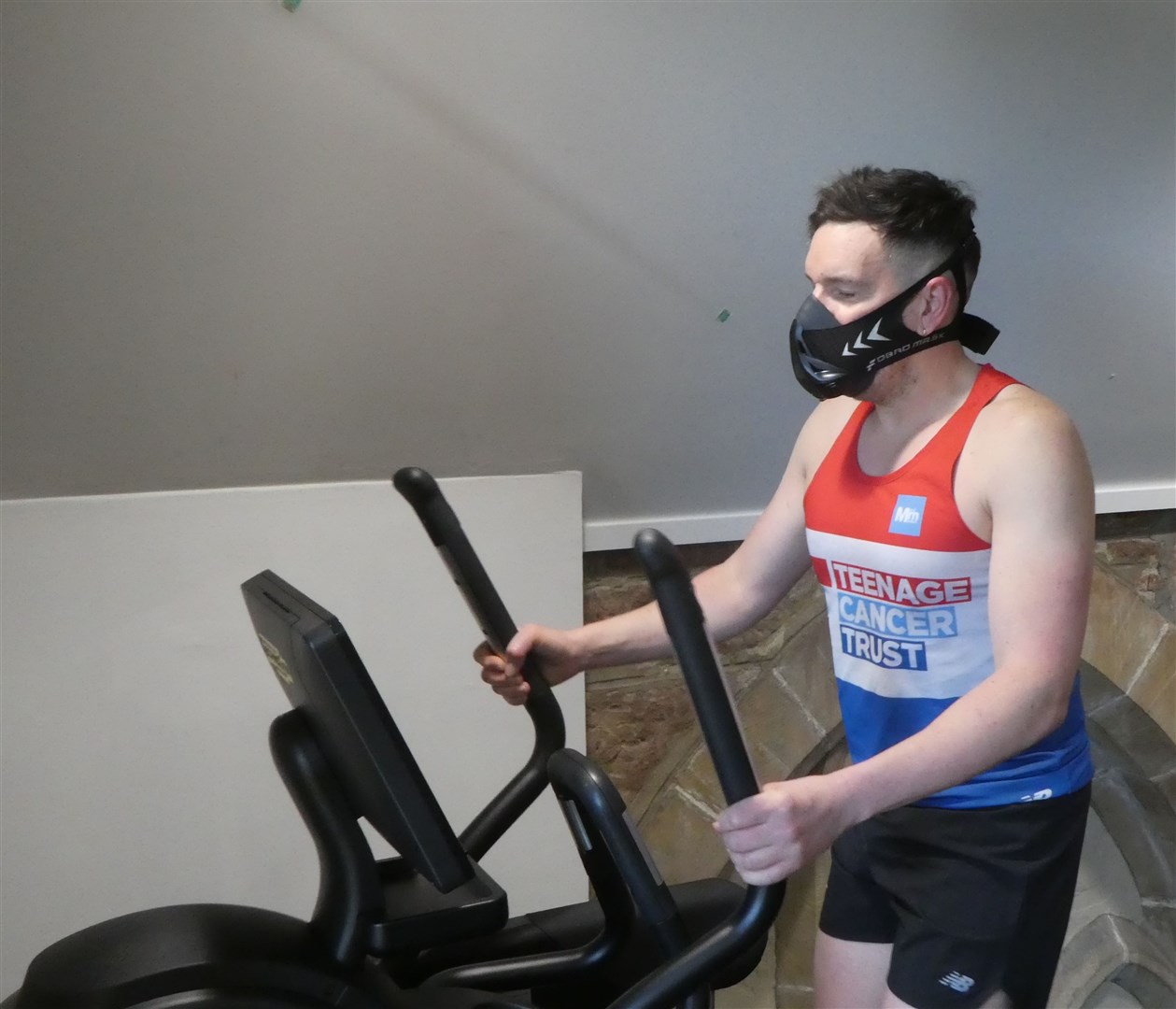 Brian Hampton has been training with an oxygen mask as part of the preparations.