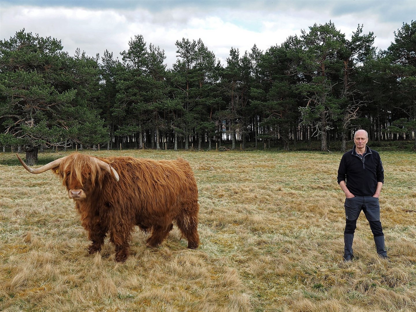 HERE'S ONE I MADE EARLIER: Andrew with an old friend at his farm.