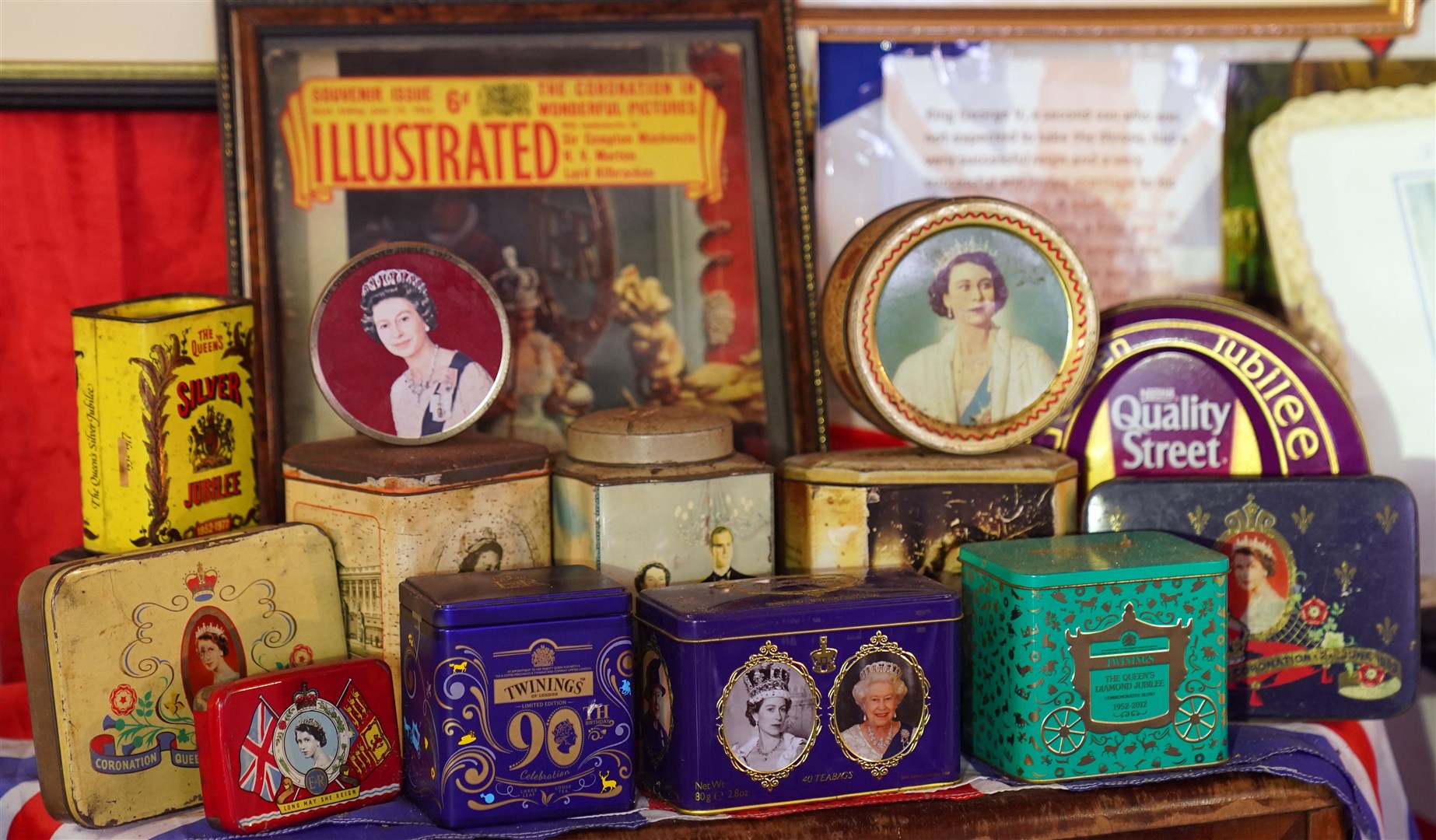 Mrs Atkinson is in the process of having her collection of books, cups, plates, posters and other memorabilia officially recognised as the world’s largest (Owen Humphreys/PA)