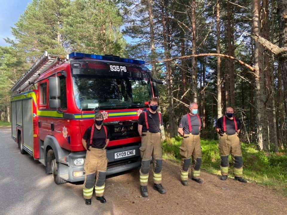 Grantown's community firefighters were well received in Glenmore as they dispensed advice to campers