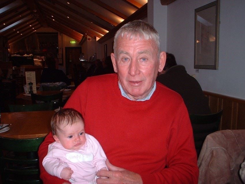 Doting grandfather Ken with new arrival Isla.