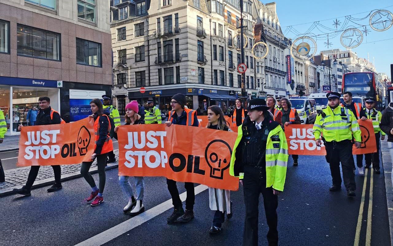 Activists have held slow marches to block traffic (Just Stop Oil/PA)