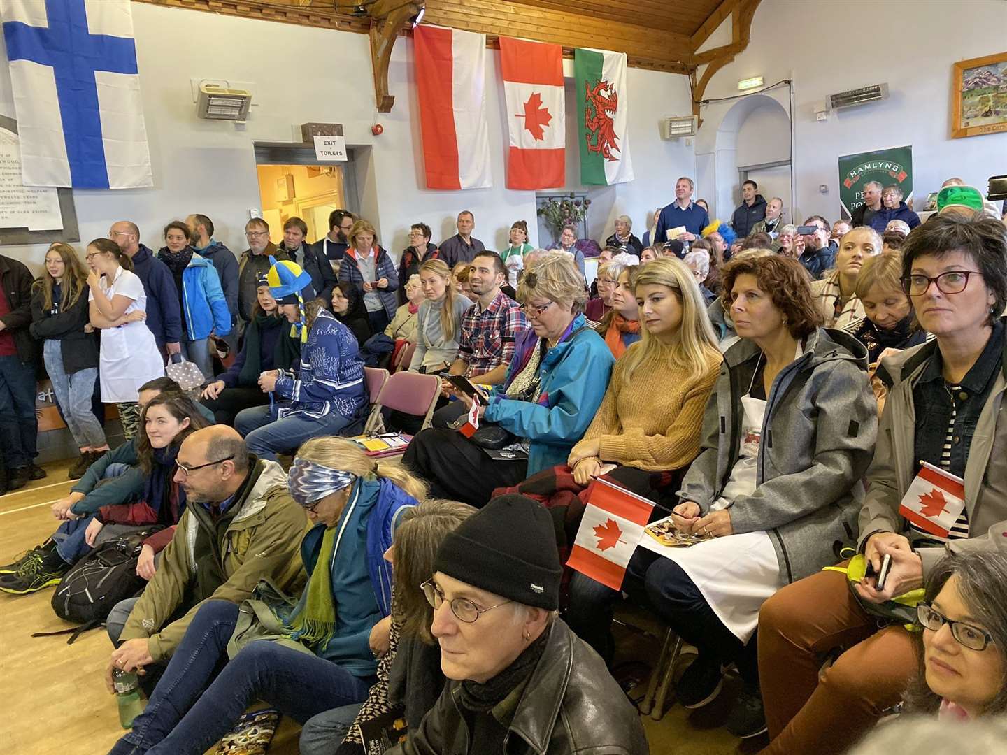 Competitors, supporters and spectators await the final results of the 2019 competition before Covid moved the contest online.