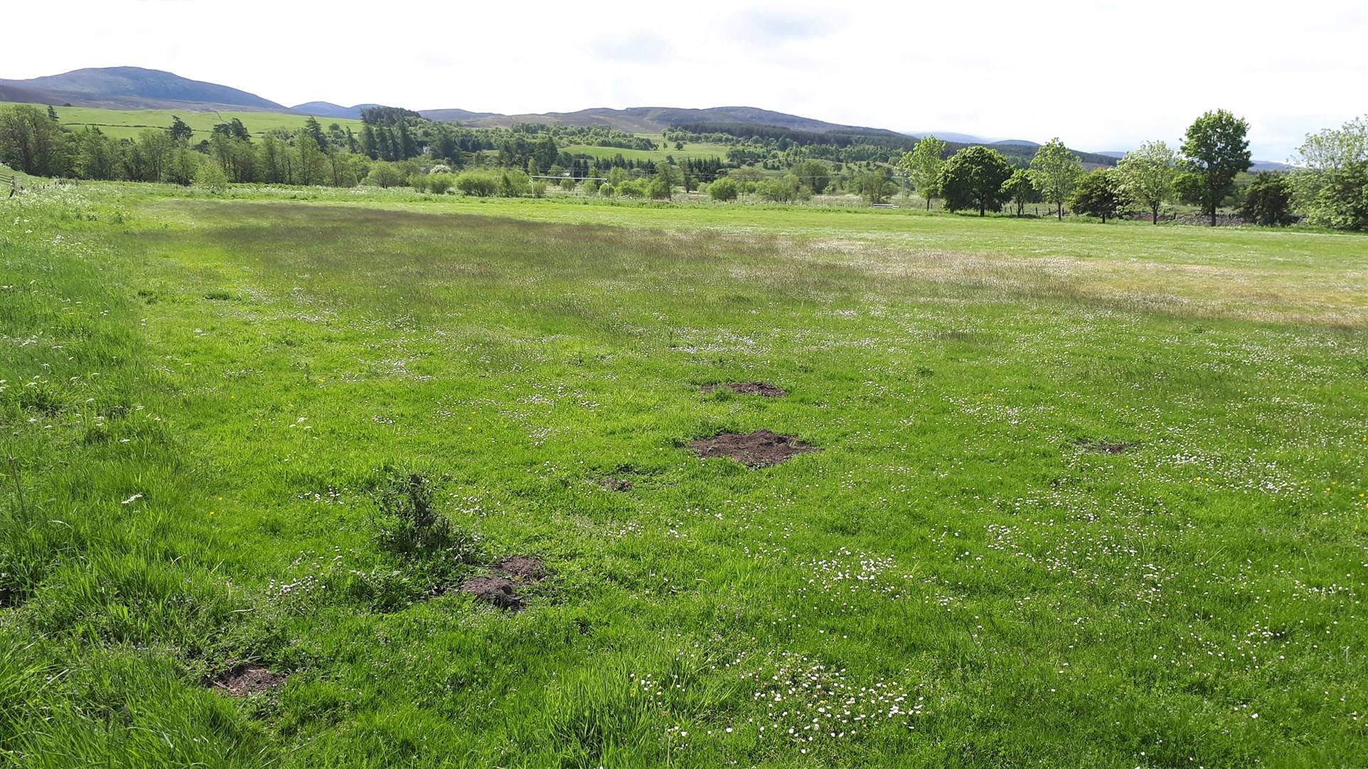 Kingussie Shinty Club has received sportscotland funding to develop the Market Stance playing fields. The venue is pictured before work started on improvements.