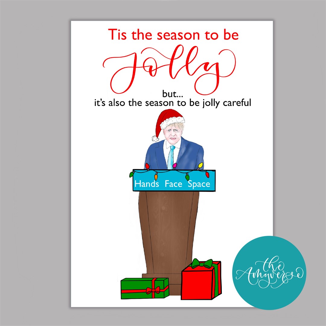 One of the Christmas cards created and sold by small business The Amyverse (Amy Goble/PA)