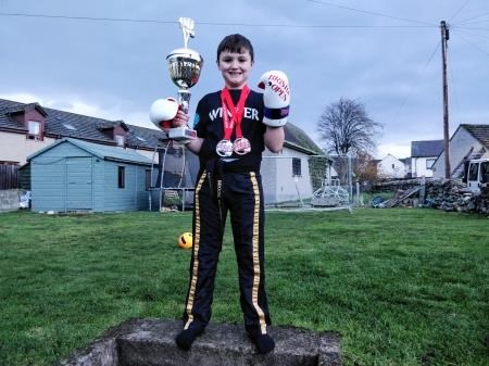 Brodie Gliniecki celebrates his win.