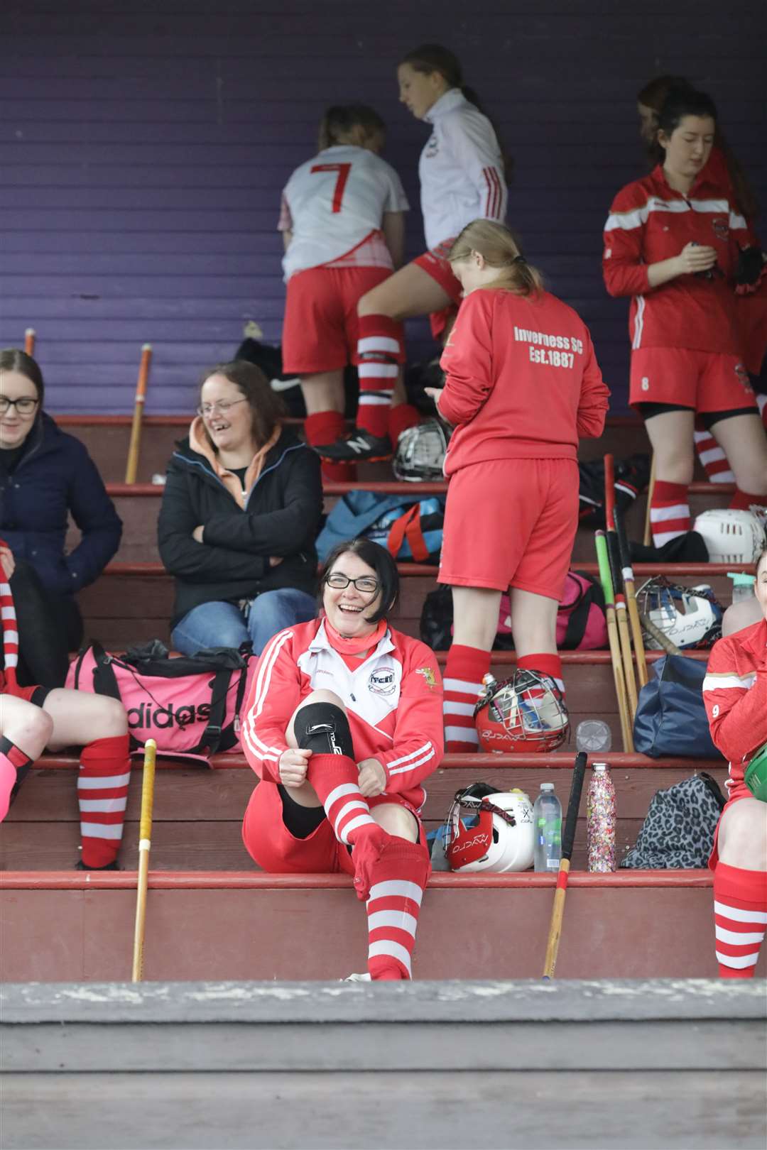 Women's Inverness Shinty team prepare ahead of The Women's Mòd Cup against Alba Women as part of The Royal National Mòd in inverness 9/10/21