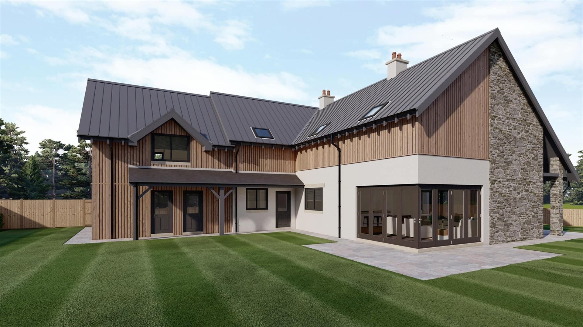 A place to entertain family and friends at the back of the house.