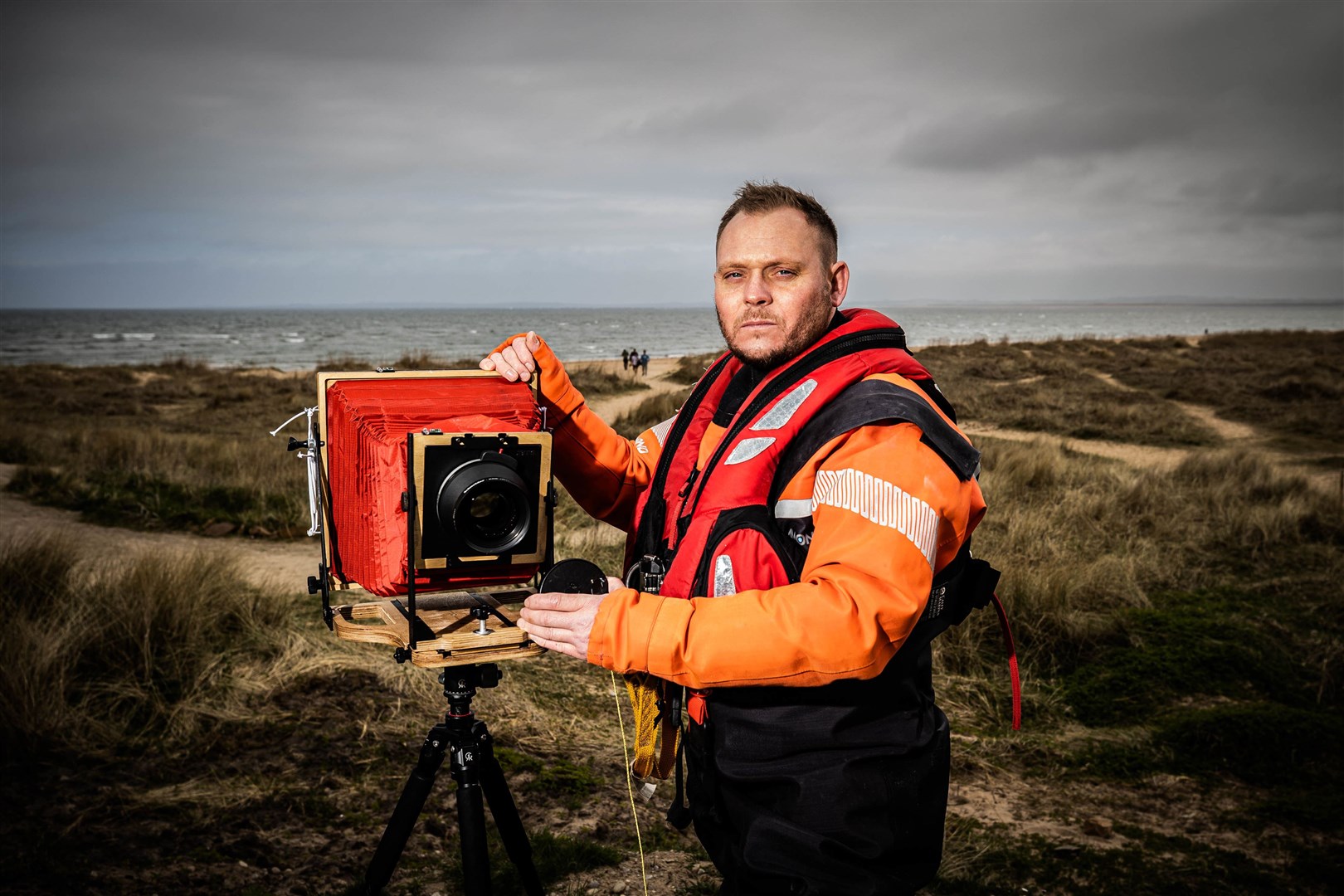 Spirit:360 artist Simon Riddell with traditional collodion wet plate photography process.