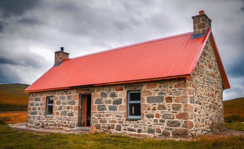The newly renovated bothy in the southern Cairngorms.
