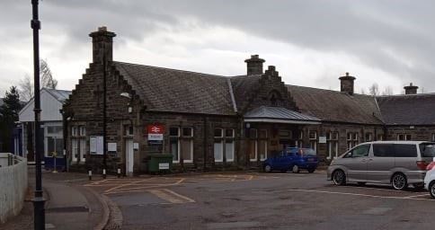 Kingussie Railway Station: details of the break in the line have been as yet been revealed, but the problem was reportedly sorted by 5pm.