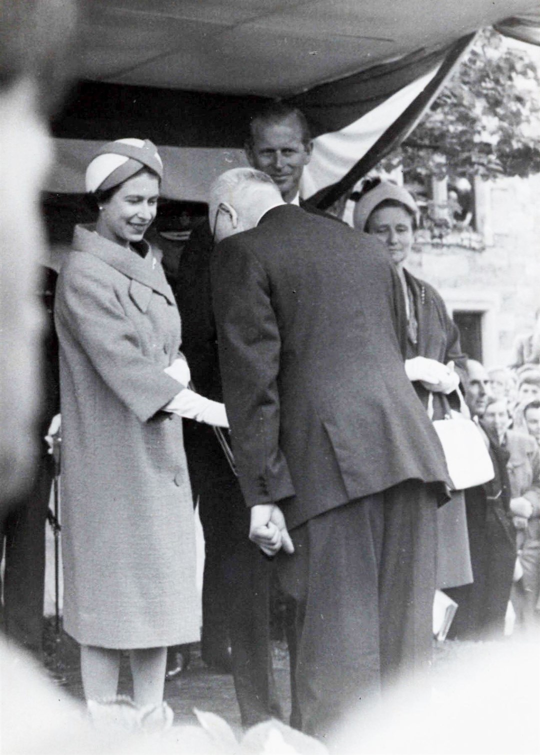 The Queen and Duke of Edinburgh in Grantown, Aug 1961. Picture: Am Baille