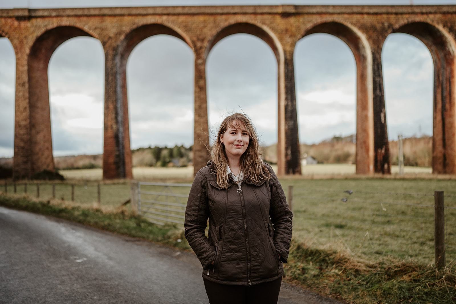 Emma Roddick MSP at Culloden Viaduct.