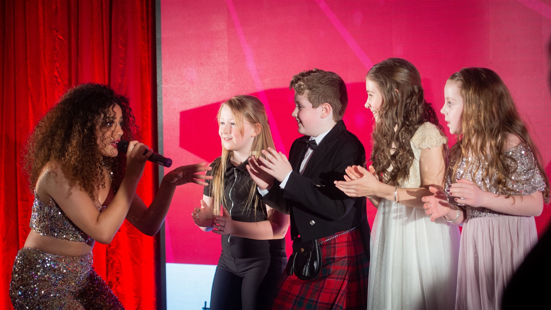 Former X Factor contestant Shereen Cutkelvin was a huge hit as part of the evening's entertainment, ably assisted by outstanding support from some young fans. Picture: Callum Mackay