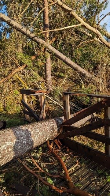 Storm damage at Fort Augustus.