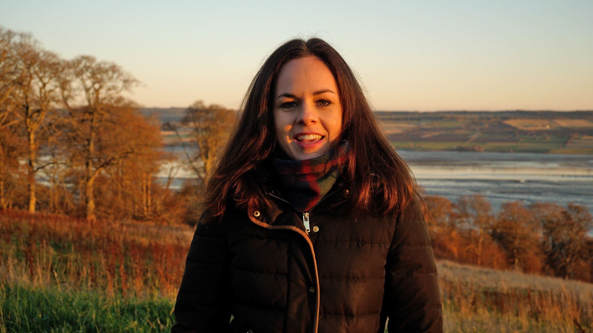 Kate Forbes against a stunning, if chilly, backdrop.