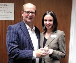 Claire was presented with her award last Friday by Garry Coutts, NHS Highland chairman.