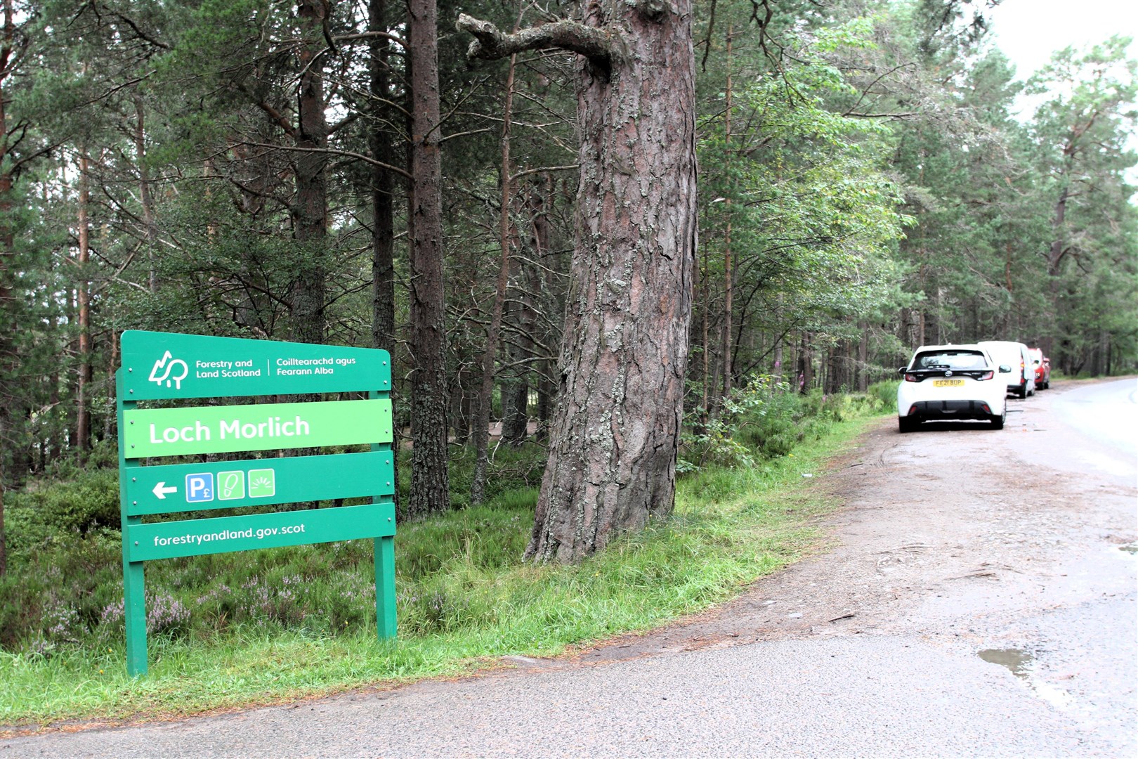 End of free parking? Forestry and Land Scotland already charges for parking by Loch Morlich and the council is set to follow suit through a combination of Pay and Display bays and no waiting zones.