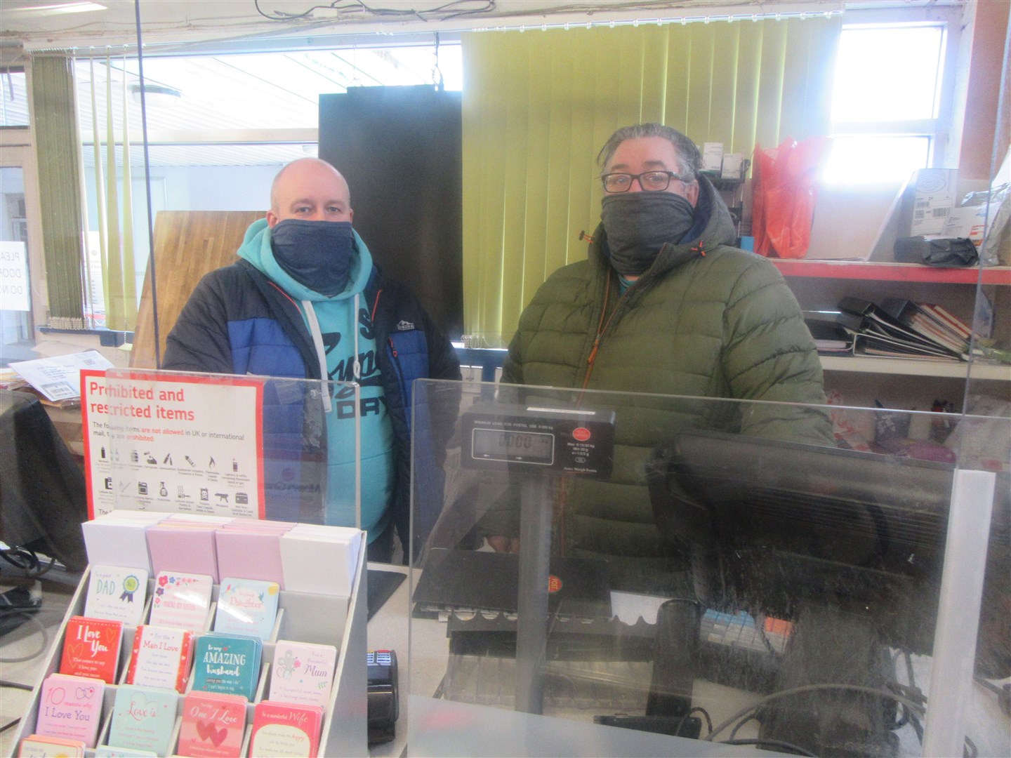Christ (left) and Stephen will be closing on Monday to move the old post office counter from one end of the building to another. Once the refurbishments are completed the intention is to be open seven days a week.