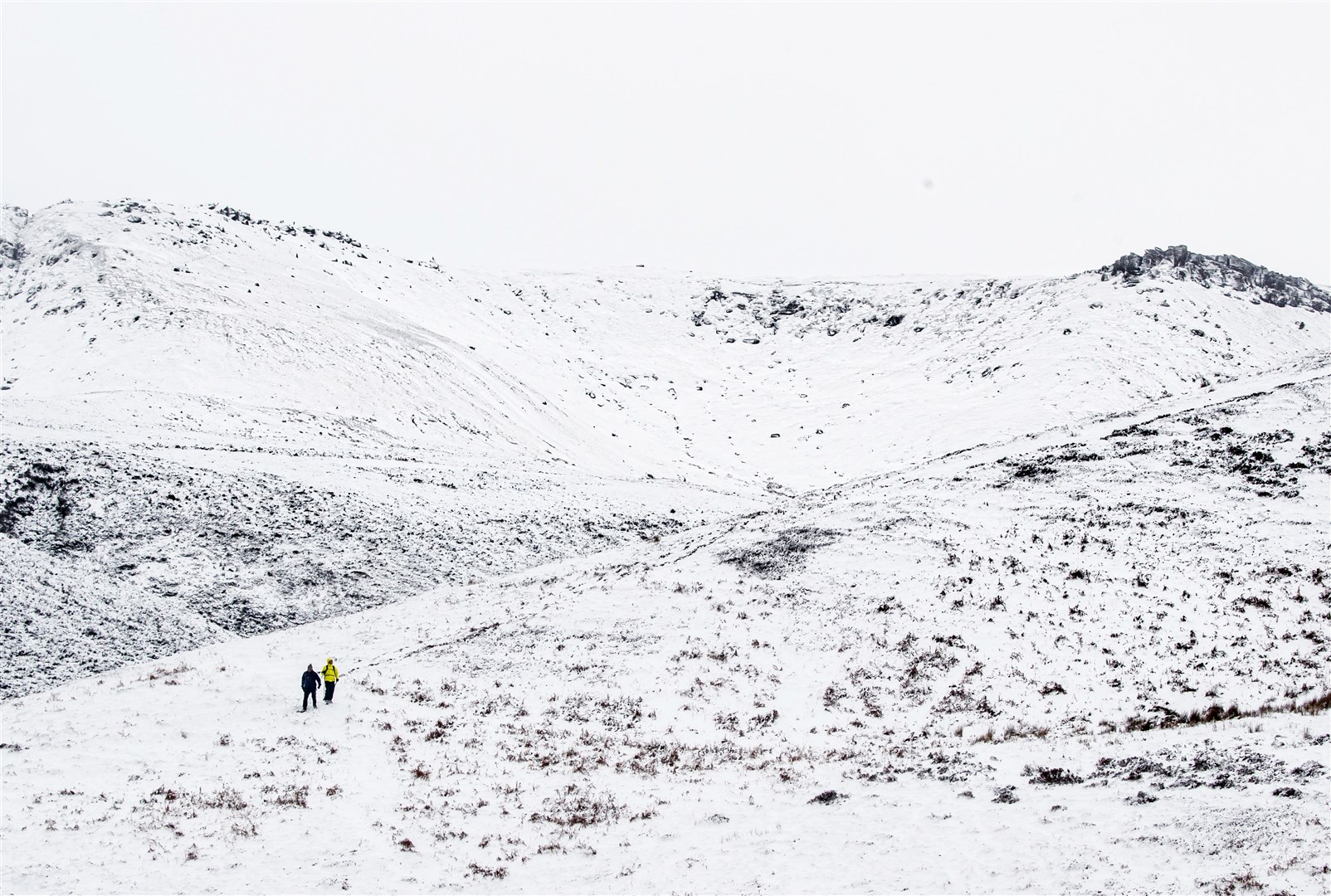 Snow in the Peak District, home to England’s only population of mountain hares (Danny Lawson/PA)