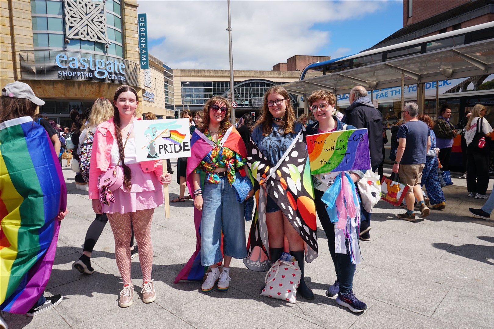 Rainbows and butterflies in Falcon Square during last year's Pride event. Picture: Federica Stefani