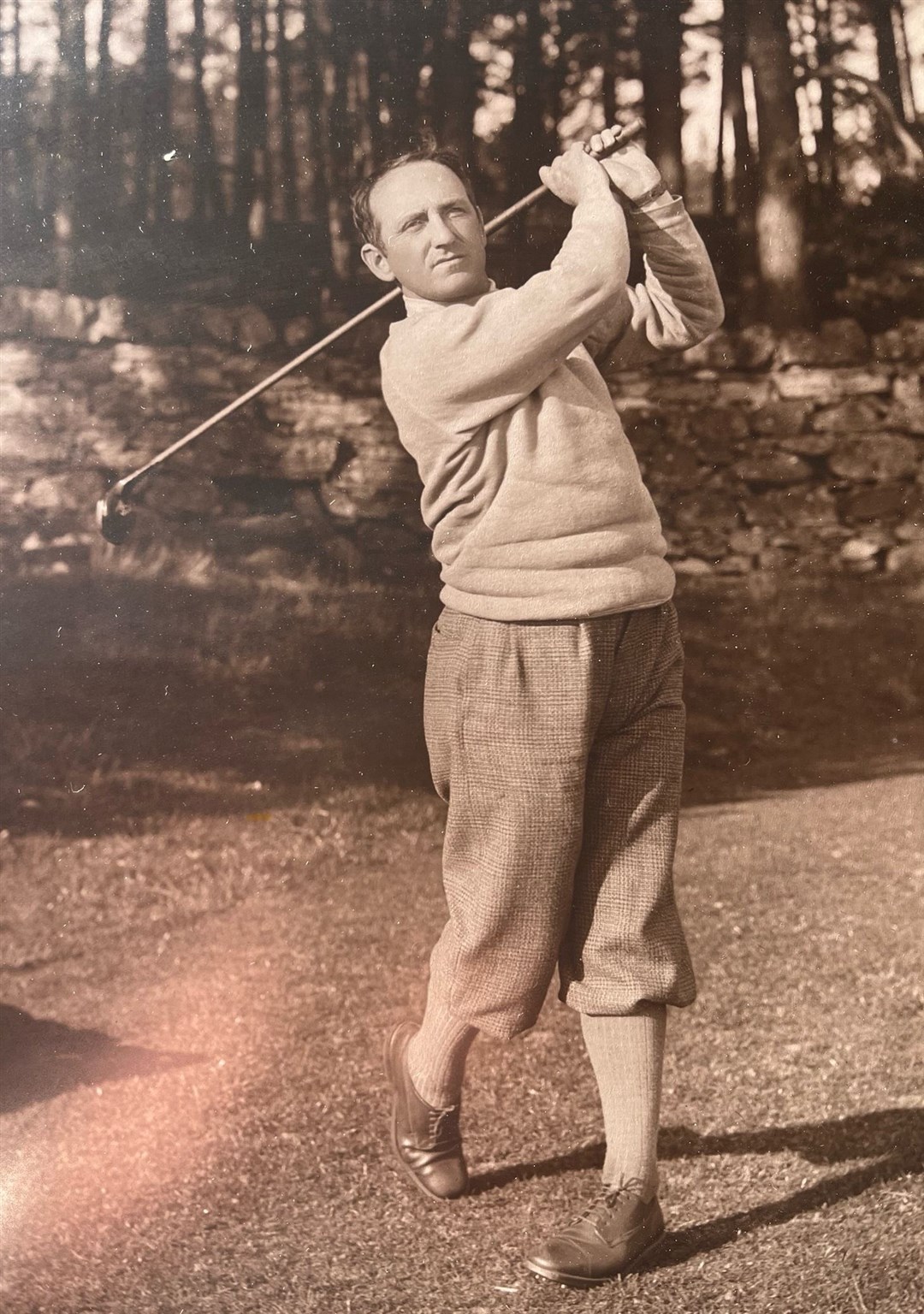 Bobby Cruickshank tees off at the third at his hometown golf club.