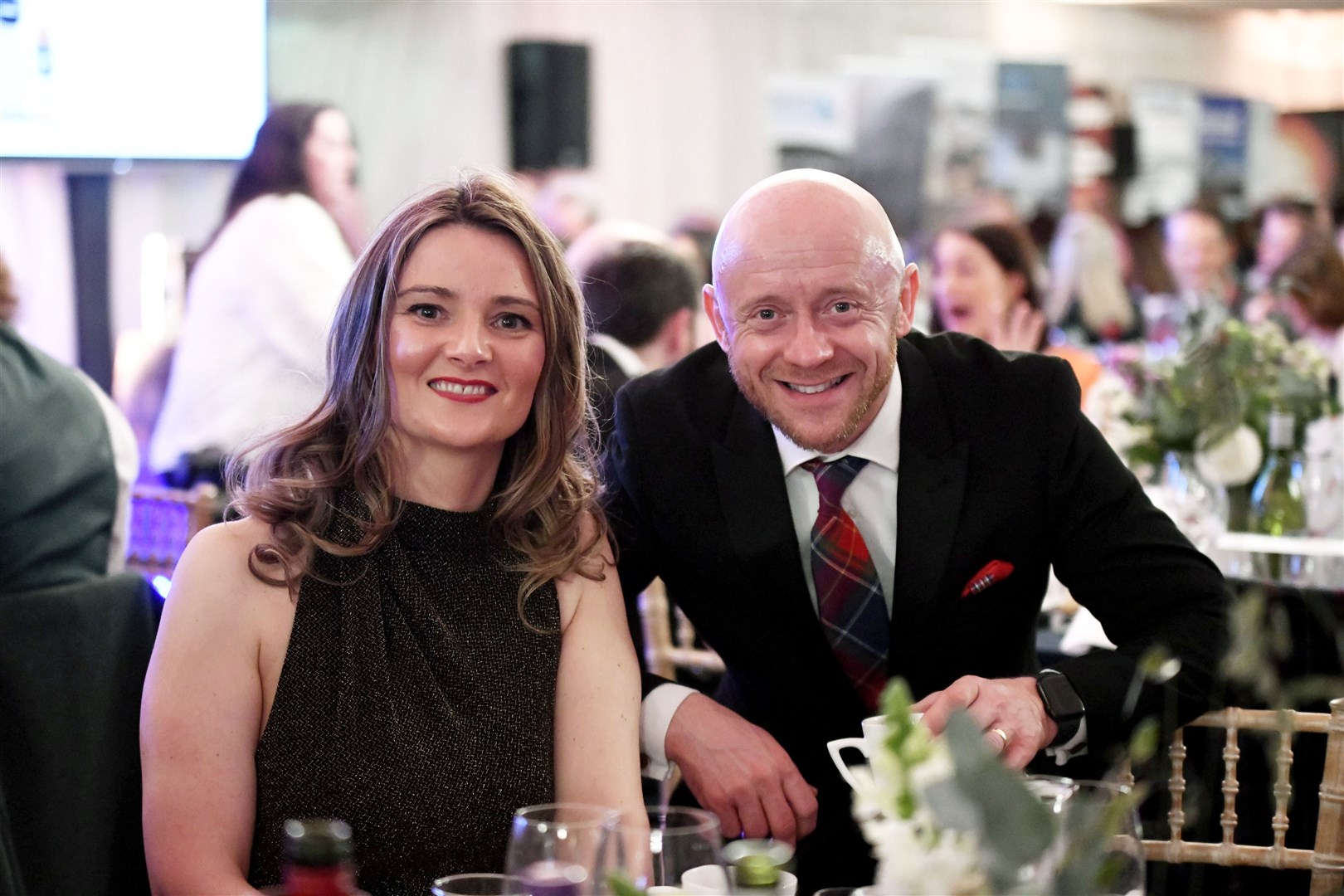 George McNeil with wife Laura.Picture: Becky Saunderson