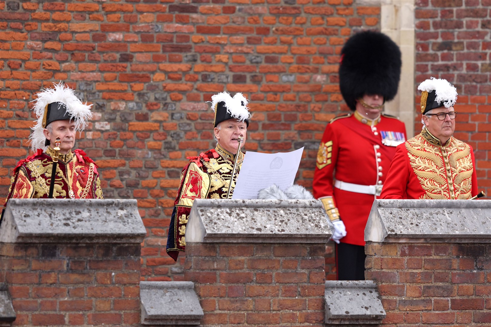 The Earl Marshal also took part in the Public Proclamation at Friary Court (Richard Heathcote/PA)