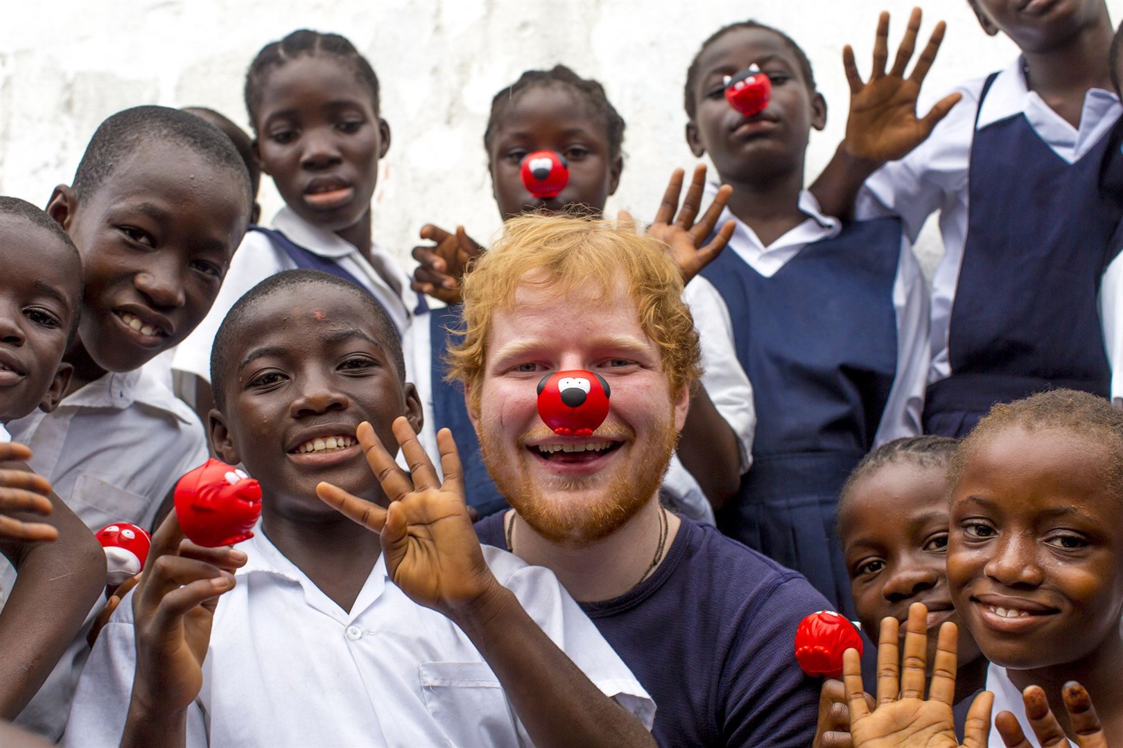 Ed Sheeran who visited the Street Child Liberia project as part of a previous charity campaign (Comic Relief)
