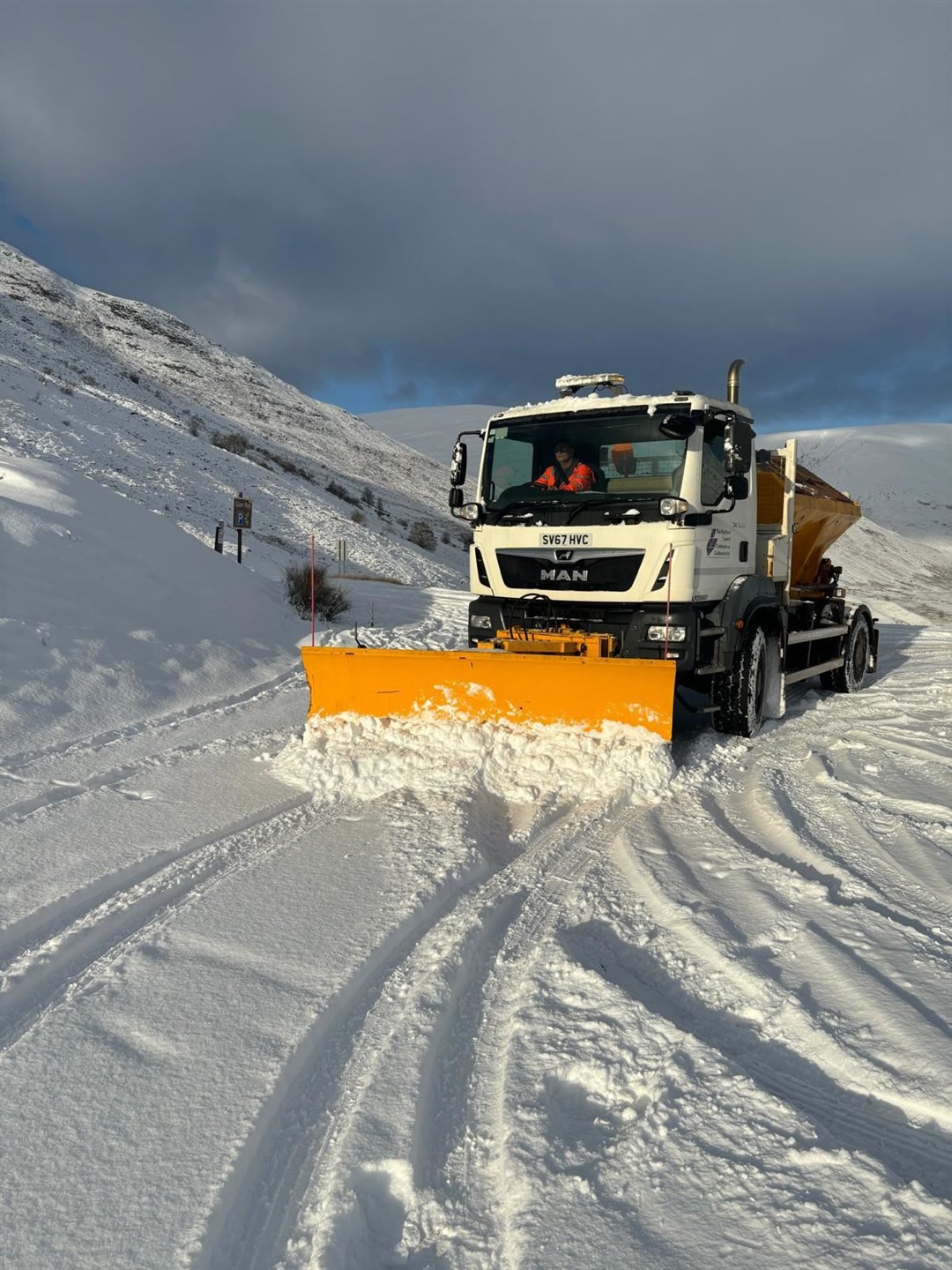 PLOUGHING ON: The Highland Council's roads crew has been thanked for keeping the routes open in challenging circumstances
