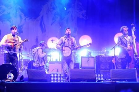 Mumford & Sons performing at Rockness in 2012