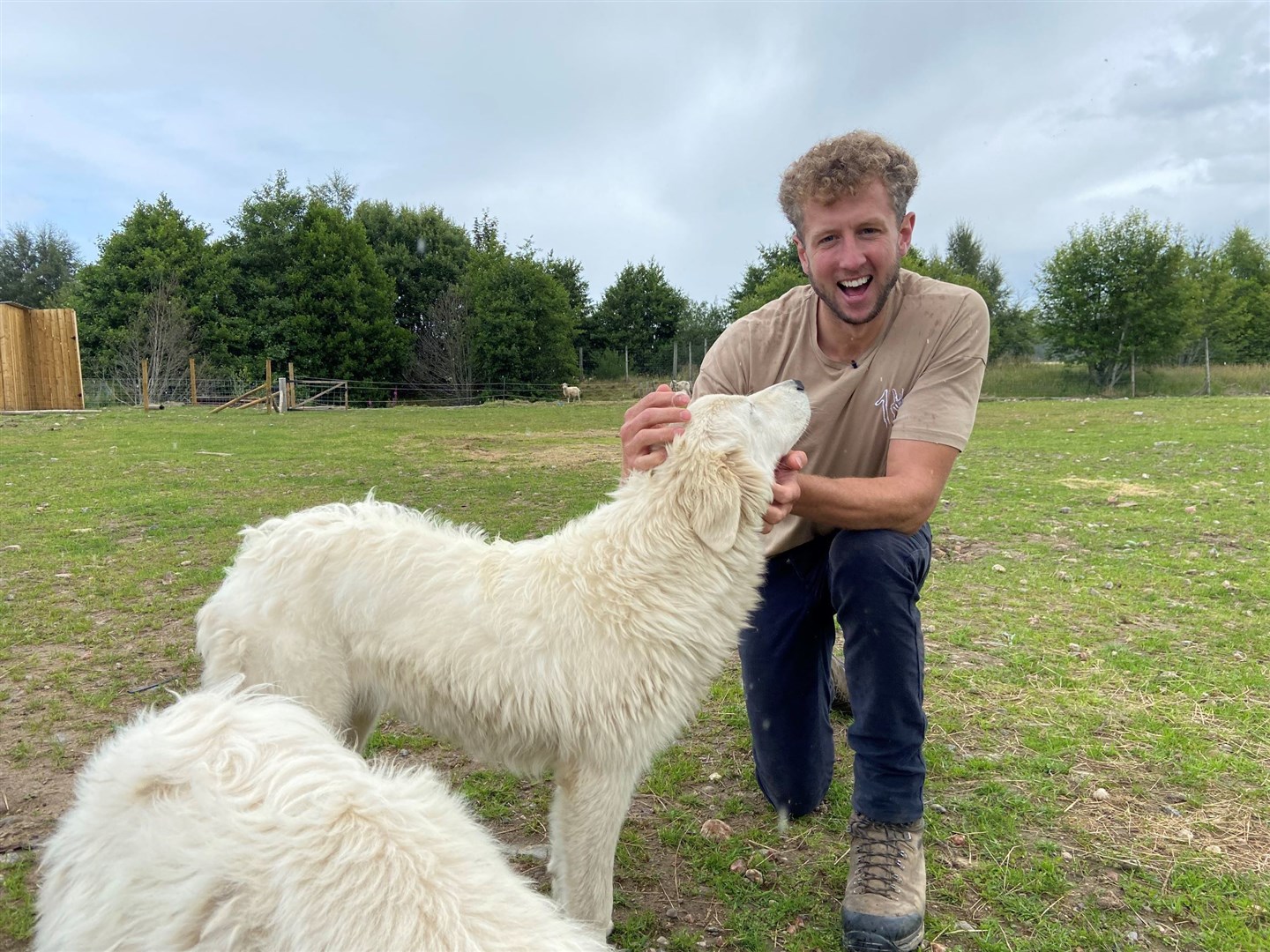 Landward presenter Cammy Wilson with guardian dog Peaches.