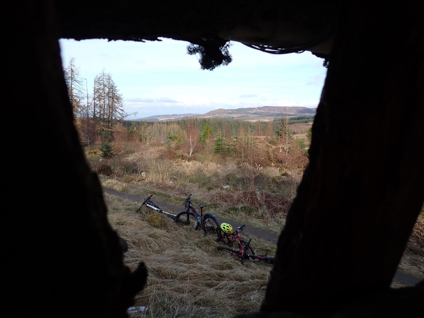 Room with a view – looking out from the bothy.