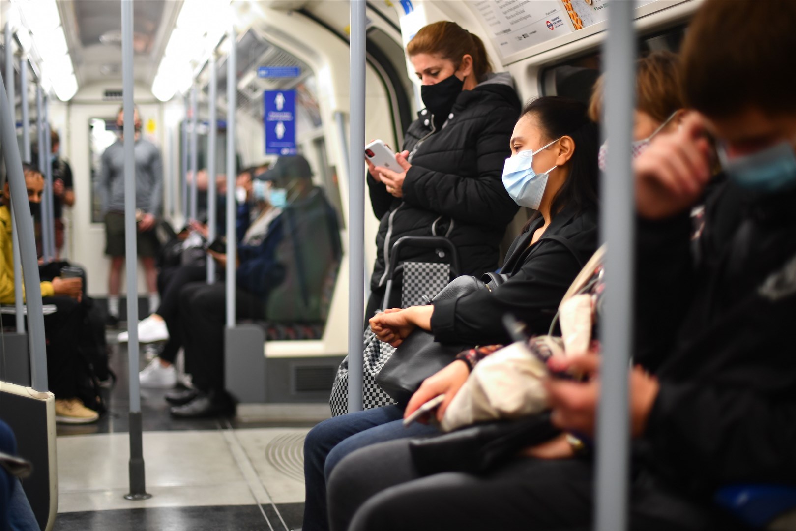 Weekday passenger levels on the Tube are around 60% of those pre-pandemic (Victoria Jones/PA)