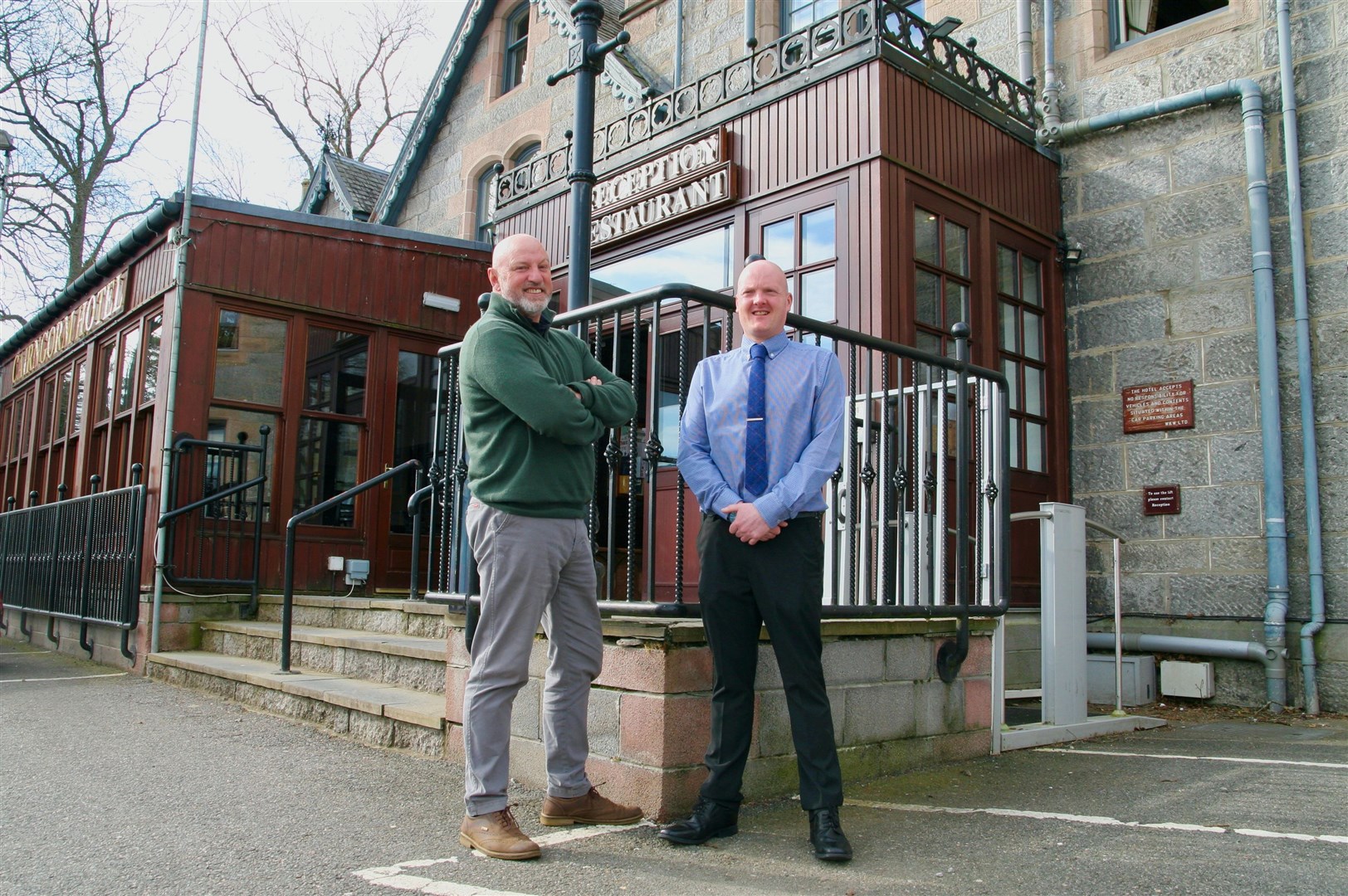 Turas Hotels co-director Richard Drummond (left) and manager Craig Docherty welcome a new era at 'The Cairn'. Picture: Heartland Media/PR