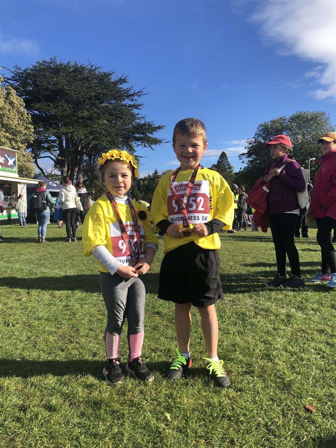 Katie and Connor Bannerman after their run.