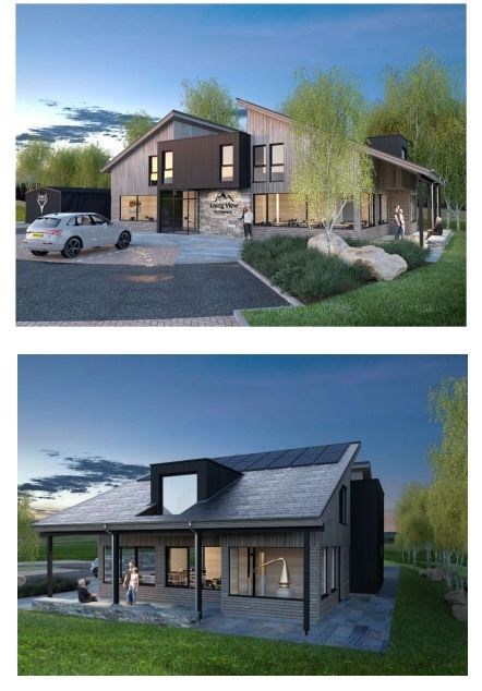 A visiual impression of the proposed restaurant and one of the houses at the site at the northern gateway into Aviemore.