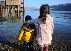 Enjoying the view at Ullapool just yards from the local SYHA youth hostel