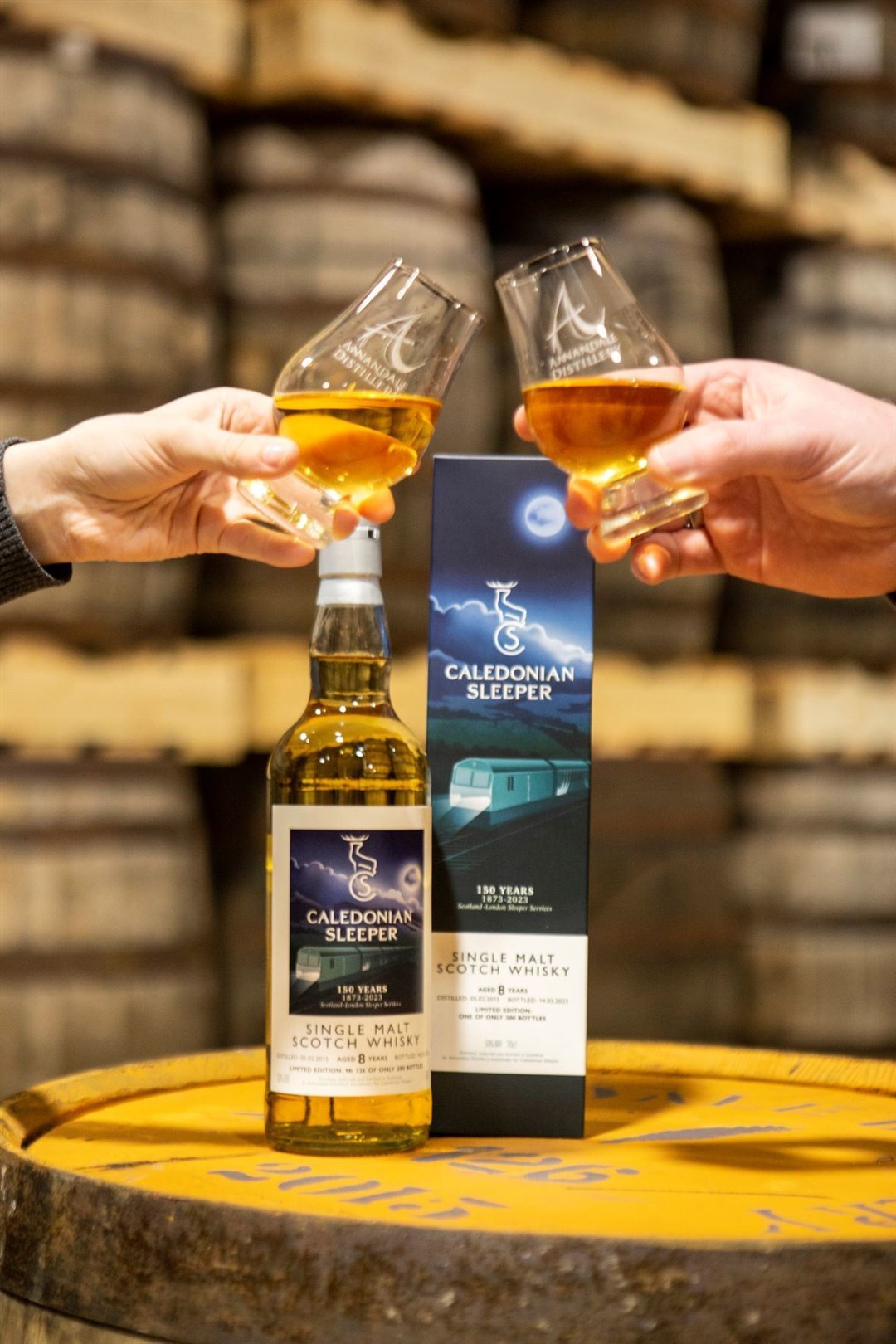 The limited edition single malt Caledonian Sleeper whisky. Picture: Allan Devlin - South West Images.