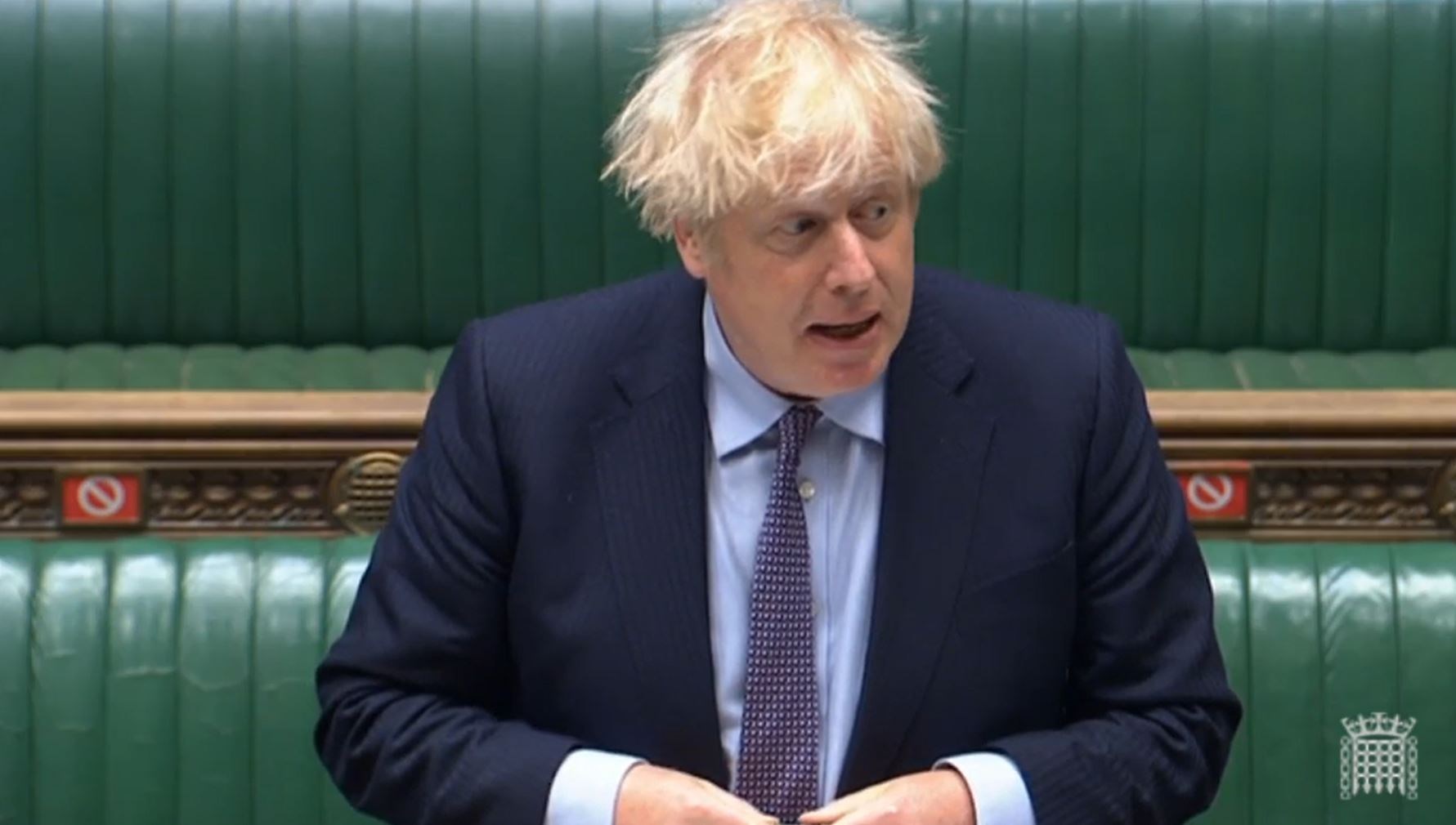 Boris Johnson during Prime Minister’s Questions (House of Commons/PA)