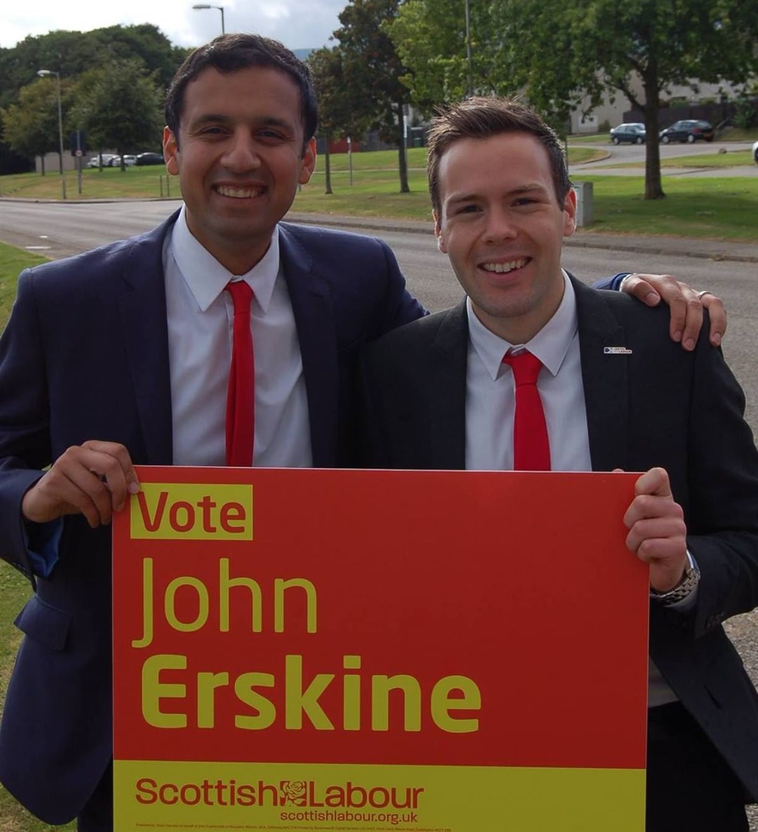 New Scottish Labour Party Leader Anas Sarwar and John Erskine on the election trail.