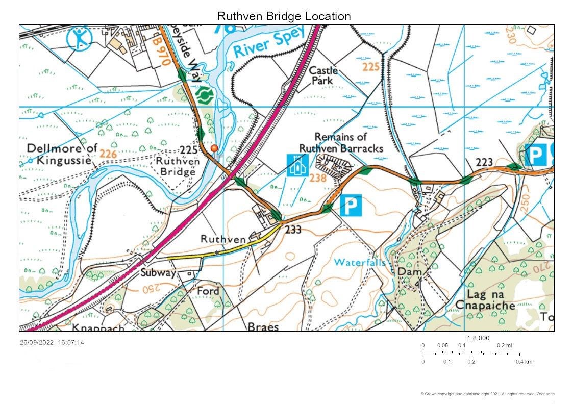 Mapped: Ruthven Bridge