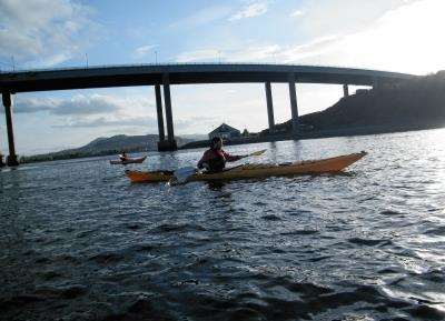 Sea kayaking on Moray Firth
